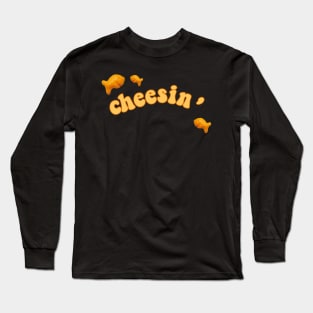 cheesin goldfish Long Sleeve T-Shirt